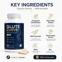 Capsules de Soutien Corporel Premium Aguaje Maca Noire Fenugrec Amélioration Naturelle des Courbes Marque Privée ODM Vente en Gros en Vrac