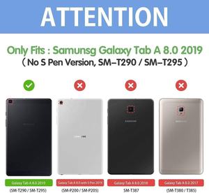 Étui pour tablette HGD pour Samsung Tab a 8" 2019 SM-T290 / SM-T295, mousse EVA universelle ultra-fine, antichoc, avec support - Product Image 2