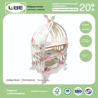 Support de gâteau de Cage à oiseaux en papier décoratif jetable à trois couches pour les fêtes de remise des diplômes de la fête des pères Nouveaux outils de gâteau pour le dessert