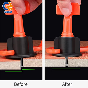 Entretoises de carrelage Sinray 50 pièces réutilisables en PP+métal 1,5 mm réglables auto-adhésives modernes pour le nivellement et l'ajustement des joints de carrelage - Product Image 5