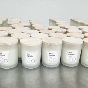 Nhãn Hiệu Riêng OEM/ODM Tùy Chỉnh Sang Trọng Chai Thủy Tinh Thơm Nến Frosted Jar Sáp Đậu Nành Giáng Sinh Nến Thơm - Product Image 4