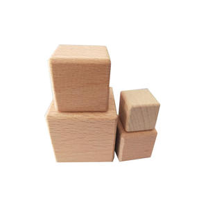 Bloque de cubo de madera Natural, juguete para niños, bloque de construcción, ayuda para <span class=keywords><strong>la</strong></span> enseñanza de matemáticas, bloque de haya educativo DIY - Product Image 2