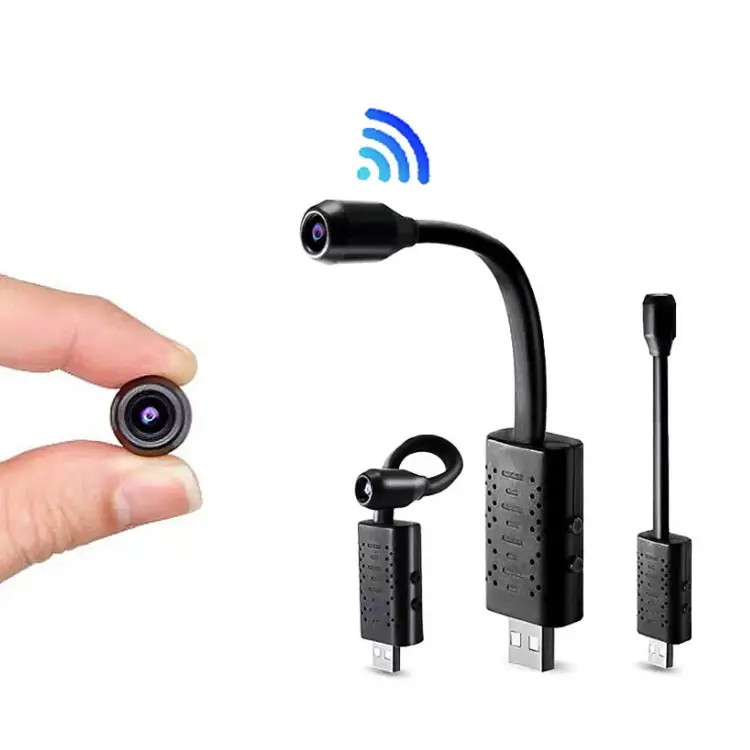 WIFI USB Camera Real-time Surveillance IP Camcorder AI Human Detection Loop Recording Flexible USB Cam