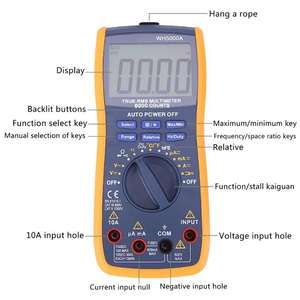 Lemfo — multimètre numérique WH5000A, comptage à 6000 points avec Interface USB, gamme automatique avec aimant rétro-éclairage, ampoule AC DC, voltmètre <span class=keywords><strong>Ohm</strong></span> - Product Image 5