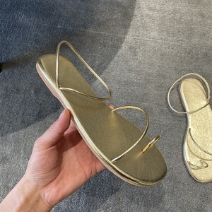 2026 Summer New Arrival Gentle Style Women Sandals <b>Round</b> Toe Non-slip Flat Toe-<b>Post</b> Thong Casual Slide Slippers - Product Image 4