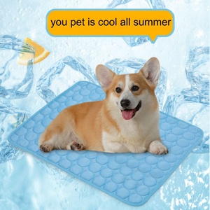 Pet Cooling Mat, Cartoon Ice Silk Summer <b>Dog</b> Cooling <b>Bed</b>, Rectangle Breathable Non‑Slip Anti‑Bite Pet <b>Sofa</b> Cushion, Luxury Moder - Product Image 1