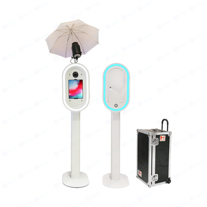 Cabine photo reflex numérique coque Salsa cabine ovale fête iPad cabine photo miroir avec <span class=keywords><strong>flash</strong></span>/parapluie/étui/APP/télécommande pour 13 12.9 11 iPad <span class=keywords><strong>Pro</strong></span> - Product Image 5
