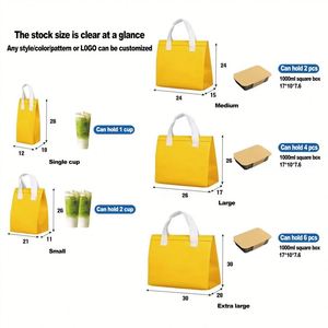 Wholesale Custom Food <b>Boxes</b> Takeaway Packaging with logo Non Woven <b>Insulated</b> Bag Waterproof - Product Image 3