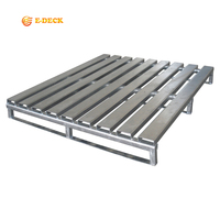 Palette plate en acier métallique à simple face de taille européenne pliable personnalisée pour la logistique