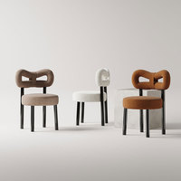 Chaise italienne avec rembourrage en peau de mouton, tabouret bouclé moderne pour coiffeuse, bureau de maquillage, chaise d'appoint pour chambre à coucher