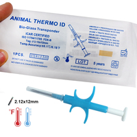 ICAR RFID Animal Température Thermo Microchip Bioglass Tube Pit Chien Chat ID Puce Implant pour Porc Moniteur Alimentation Déterminer L'estrus