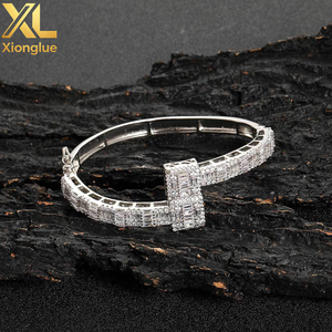 Hip Hop <b>Copper</b> Irregular Shape Zircon Geometric Gold Silver Adjustable Diamonds Jewelry <b>Bracelet</b> Men Women - Product Image 6