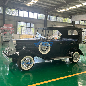 Fashion Black Vintage Classic Electric Retro Car With Black Canopy Glossy Retro Body, Smooth Eco Ride Custom Photo Vehicle - Product Image 3