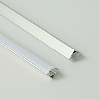 Profilé en aluminium LED d'angle à 45 degrés 1616H avec diffuseur opale pour éclairage linéaire LED