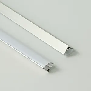 45-Grad-Eck-LED-Aluminiumprofil mit Opal-Diffusor abdeckung für lineares LED-Licht