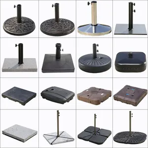 Alle Arten Kunststoff Harz Stahl Granit Regenschirm Basis stehen für Sonnenschirme im Freien, Granit Regenschirm Basis mit Rädern