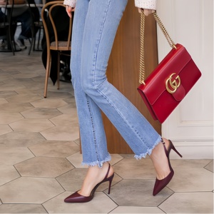 2025, novedad de verano para mujer, Baotou, fino, con cabeza puntiaguda, todos los zapatos de moda europeos y americanos para mujer, tacones altos - Product Image 4