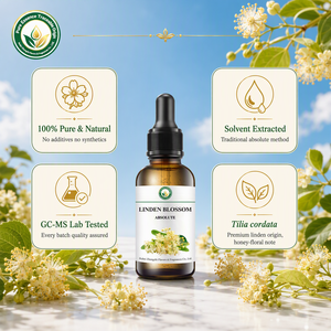 Absolue naturelle de fleur de tilleul (Tilia Cordata) pour parfums, cosmétiques, aromathérapie, bougies et savons – Parfum floral apaisant et relaxant - Product Image 2