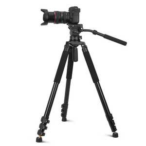 Tripé Profissional para Câmera DSLR QZSD Q680 em Alumínio com Capacidade de Carga de 18kg e Cabeça Fluida - Product Image 2