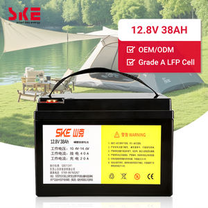 بطارية SKE SKT12038 12.8 فولت 38 أمبير في الساعة مع ضمان 3 سنوات، حزمة بطارية ليثيوم فوسفات الحديد قابلة لإعادة التدوير، 486.4 واط، 486 واط في الساعة لتخزين الطاقة، 3000 دورة، غلاف ABS، أقل من 3% - Product Image 1