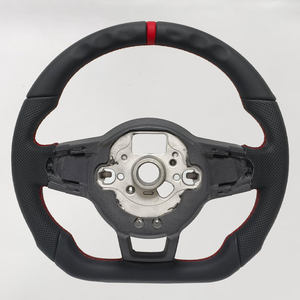 Volant sport confortable en cuir sans garniture pour VW <span class=keywords><strong>Golf</strong></span> 7 MK7 GTI GTD <span class=keywords><strong>GTE</strong></span> Polo Tiguan Touareg Passat CC - Product Image 2