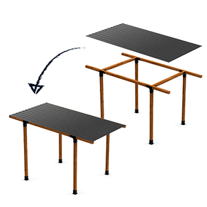 العريشة قوس الثقيلة أسود مجموعة قوس العريشة في الهواء الطلق حديقة شرفة مجموعة العريشة المعدنية - Product Image 2