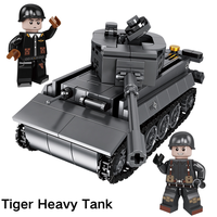 Tanque de guerra mundial PANDAS, modelo militar DIY, tanque del ejército, juego de soldado, juego de artillería, vehículo blindado, bloque de construcción hecho de plástico
