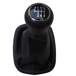 Kangbeier Car Gear <b>Knob</b> Leather Black 5-Speed Manual <b>Shift</b> For Passat B5 Ergonomic Design - Product Image 3