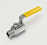 Vanne à boisseau sphérique manuelle en acier inoxydable, filetage interne DN8-DN50, usage industriel, gaz, huile, acide, joint PTFE, 800 PSI, OEM TapLink TV-1N1V