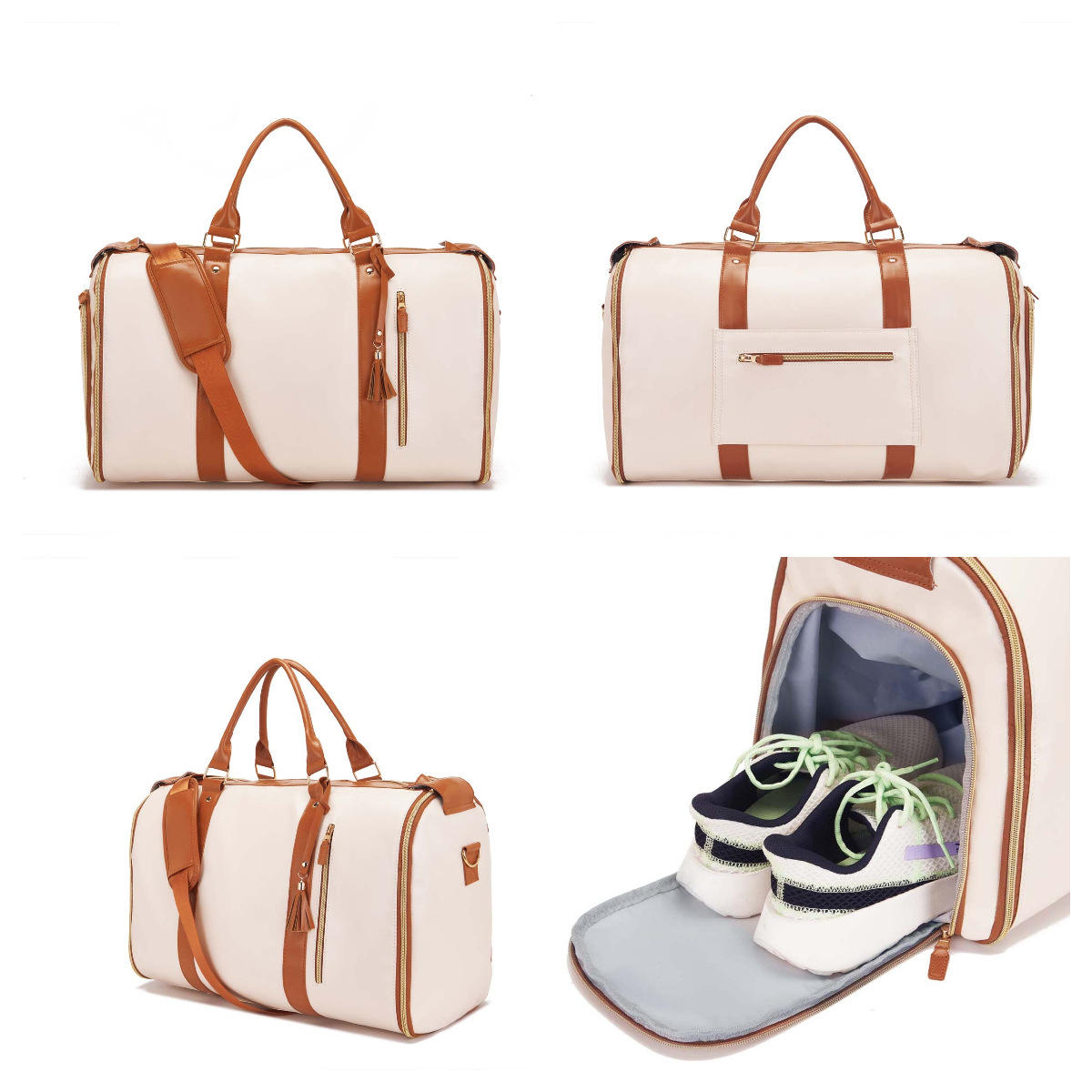 PG5098-3 White and Brown Leather