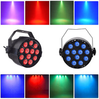 WF 1W 12 yeux 3 en 1 mini lumière de scène en plastique RVB DMX512 led plat par lumière bar piste de danse mariage DJ équipement