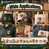 Écussons brodés personnalisés pour les cafés, les boulangeries, les restaurants, les vêtements, les chapeaux, les sacs, les cadeaux promotionnels, fabricant d'écussons avec logo personnalisé