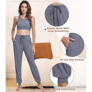 Pantalones de Pijama Personalizados para Mujer, Suaves y Transpirables, de Viscosa de Bambú, Cintura Media con Bolsillos, Tallas S-XL - Product Image 4