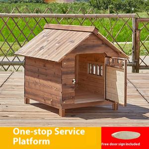 Casa <span class=keywords><strong>de</strong></span> perro <span class=keywords><strong>de</strong></span> <span class=keywords><strong>madera</strong></span> maciza construida <span class=keywords><strong>de</strong></span> calidad, <span class=keywords><strong>madera</strong></span> carbonizada, uso en todas las estaciones, protección solar, anticorrosión, a prueba <span class=keywords><strong>de</strong></span> polillas, adecuada como perrera para perros - Product Image 6