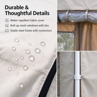 Tente de camping extérieure en chaume, auvent d'ombrage pour événements, stand publicitaire, abri de pluie, accessoires avec renfort en maille d'acier