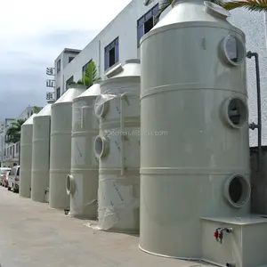 industrial VOCs waste gas control smoke wet scrubber, PP purification tower