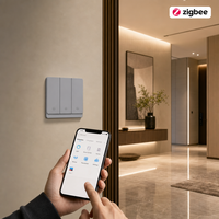 Interrupteur mural intelligent 1/2/3/4 voies 16A 400W avec contrôle à distance par application pour maison connectée en Asie du Sud-Est, interrupteur clavier Zigbee