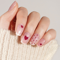 Autocollants pour ongles écologiques et durables, design œil de chat 2D, pois, bandes de gel semi-durcies, pointes de gel UV durables