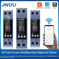 Multimeter Digital AC 1P dengan Proteksi Suhu Berlebih dan Beban Berlebih, Pengukur Tegangan dan Arus 8-in-1, Layar 85-270V AC Kelas 1