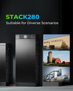 Sistema de Almacenamiento de Energía Dyness Stack280 Apilable de Litio-Ferrofosfato (LiFePO4) de 100 kWh, 8000 Ciclos, para Uso Industrial y Comercial, con Sistema de Extinción de Incendios por Aerosol - Product Image 3