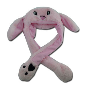 Chapeau unisexe de lapin animal mignon avec oreilles mobiles casquette de fête d'hiver drôle pour enfants adultes fonction de pompage d'air pour la pêche en gros - Product Image 2