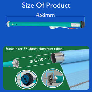 Système de moteur motorisé intelligent WiFi alimenté par batterie SZMYQ 25 mm, capacité de charge sécurisée de 10 kg, stores et volets intérieurs, contrôle par application Alexa - Product Image 5