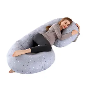 Removable cleaning C shaped pillowcase pregnant women breast feeding sleeping body support pillow case during pregnancy