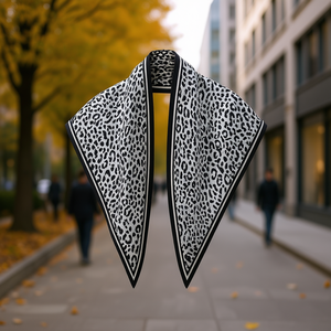 Fularex Triangular <b>Scarf</b> 135x60Cm <b>Leopard</b> <b>Print</b> Women's Multifunctional Neckwear All Seasons Fashion Accessory - Product Image 2