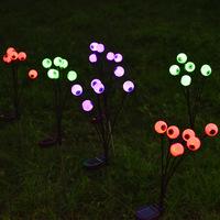 Lumière solaire de jardin IP68 en PVC, effet luciole, pour fêtes et mariages, 6, 8 ou 10 LED avec contrôle par application, CRI 90, blanc chaud