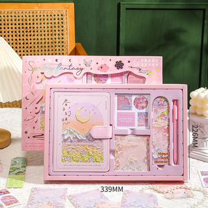 Ensemble de journalisation DIY avec autocollants, album cadeau, ensemble de journalisation moderne violet, ensemble de journalisation DIY pour filles, carnet carré, coffret cadeau de journalisation DIY - Product Image 4