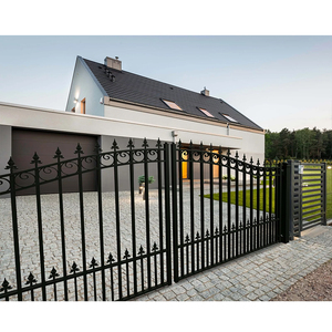 Venta al por mayor moderno <span class=keywords><strong>de</strong></span> metal recubierto <span class=keywords><strong>de</strong></span> polvo <span class=keywords><strong>de</strong></span> zinc antiguo lanza tubo <span class=keywords><strong>de</strong></span> acero tubular valla <span class=keywords><strong>de</strong></span> piquete <span class=keywords><strong>de</strong></span> varilla fundida <span class=keywords><strong>de</strong></span> <span class=keywords><strong>hierro</strong></span> forjado valla y puerta - Product Image 1