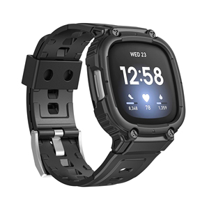 Bracelet de sport en silicone + étui de protection BEEFLYPOWER pour <span class=keywords><strong>Fitbit</strong></span> <span class=keywords><strong>Versa</strong></span> 3 4, bracelet de montre intelligente pour <span class=keywords><strong>Fitbit</strong></span> Sense 2 1, accessoires - Product Image 2
