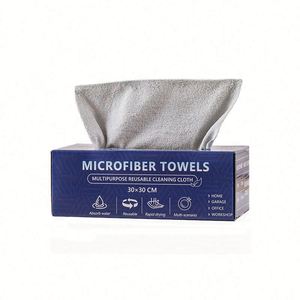 Microfiber Multifunctional Cleaning Cloth <b>Box</b> Packed Pull-Out Towel for Kitchen Oil <b>Removal</b> and Dishwashing 30PCS - Product Image 1