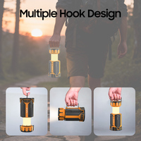 Lampes solaires de tente rechargeables USB, lanterne de camping, lampe portable d'extérieur, pliable, multifonctionnelle, lampes de camping solaires à LED